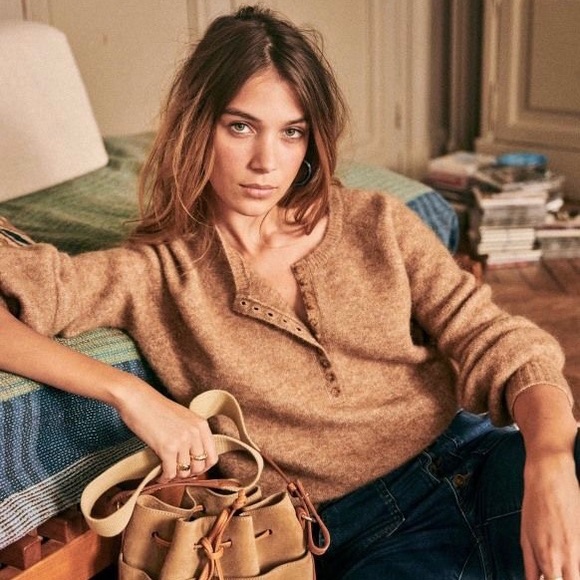 Sezane Sweaters - Sézane Léon Jumper in Camel